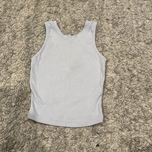 Cute light blue cropped tank top